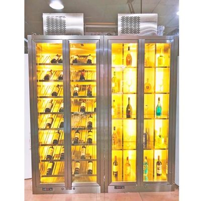 ราคาดี OED Custom Commercial Stainless Steel Wine Cabinets ระบบควบคุมอุณหภูมิ สําหรับบาร์โรงแรม ออนไลน์
