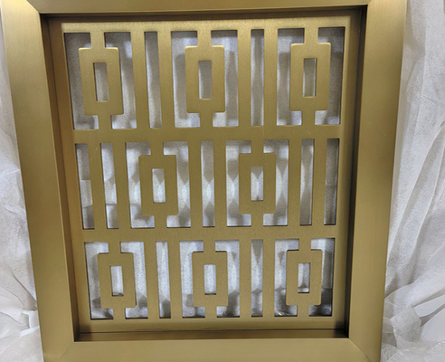พาร์ทิชั่นสแตนเลสสตีลเลเซอร์ลายอิสลาม Brushed Gold 304 สำหรับงานตกแต่งภายใน