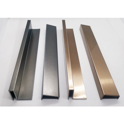 Rose Gold Color Sandblasted Finished 304 Special-shaped Stainless Steel Trim For Tile Wall