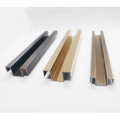 304 201 เครื่องประดับตามสั่ง ชามเปี้ยนทอง สีดํา ซาติน จัดการ สแตนเลส Tile Trim สําหรับอพาร์ทเมนต์ตกแต่งภายใน