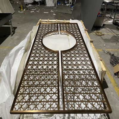 ราคาดี 304 201 ด้านผิวเส้นผมโลหะ ทองเหล็กไร้ขัด Screen ห้องนั่งเล่น ออนไลน์