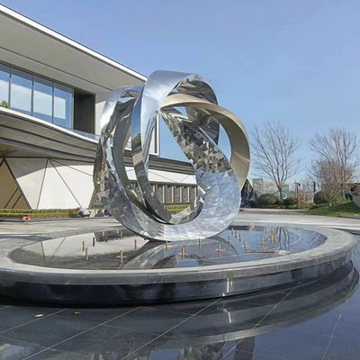 Color Silver Mirror Finished 304 Stainless Steel Outdoor Ball Sculpture