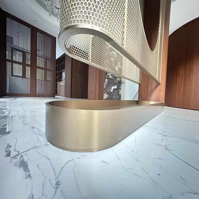 ราคาดี สีโบราณ 304 สีชมพูทอง สาตินแปรงเส้นผมเลเซอร์สแตนเลส สแตนเลสโลหะ Screen Partition Divider ออนไลน์