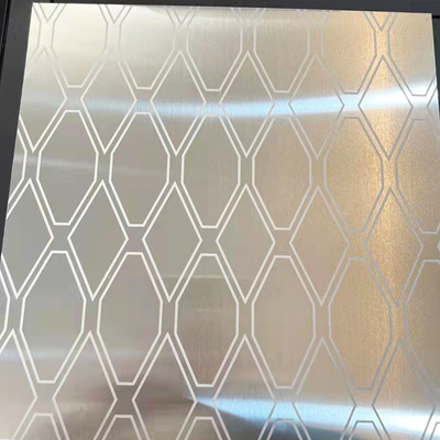 Acid Etching Hairline Gray Stainless Steel Sheet PVD Plating Titanium Elevator Door Panels