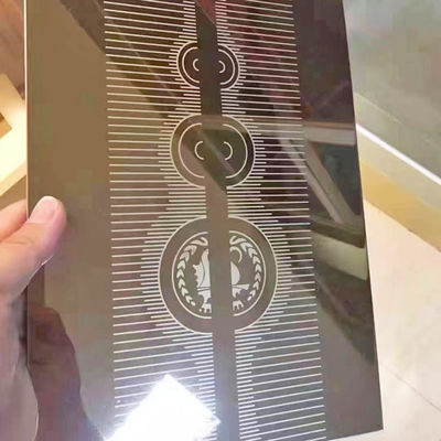 Silver Black Mirror 20C 304 Stainless Steel Deep Etched Sheet for Lift