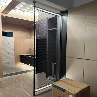 304 สีดํา กระจกเส้นผม สแตนเลส โลหะ Screen Partition Room Divider สําหรับตกแต่งภายใน