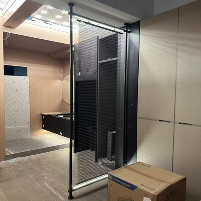 ราคาดี 304 สีดํา กระจกเส้นผม สแตนเลส โลหะ Screen Partition Room Divider สําหรับตกแต่งภายใน ออนไลน์