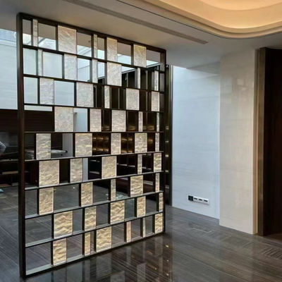 ราคาดี 304 โกลด์ โรส ทองแดง สี Brushed แมท เลเซอร์ Hollow สแตนเลส Room Divider ออนไลน์