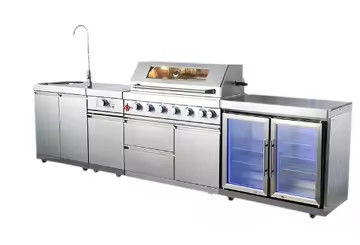 ราคาดี ป้องกันรอยขีดข่วน ตู้แสดงผลโลหะ ตู้ครัวกลางแจ้ง สําหรับลานวิลล่า ออนไลน์