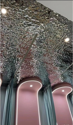 กระจกกระจกกระจกกระจกน้ํา 8k 4*8ft 4*10 Ft โครงการตกแต่งผนังเพดานแผ่นสแตนเลส