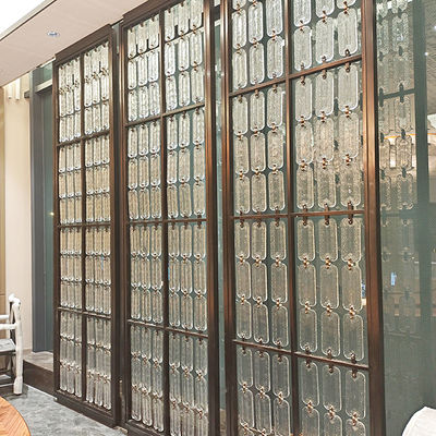 Metal Brushed Satin Glass Metal Oval Stainless Steel Partition Dividers For Hotel Room