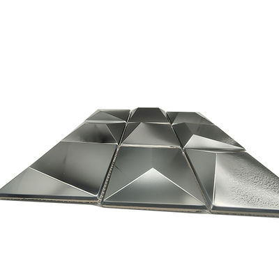 3D Stereoscopic Mirror Wall Bar Restaurant Hotel Living Room Decoration  metal Mosaic