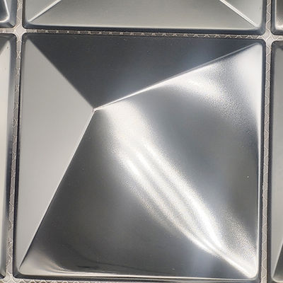 3D Stereoscopic Mirror Wall Bar Restaurant Hotel Living Room Decoration  metal Mosaic