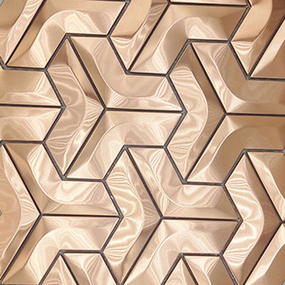 201 304 GOLD Mirror Stainless Steel Mosaic Tiles For Interior And Exterior Decoration