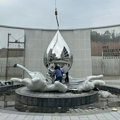 ศิลปะการออกแบบ 3D 316L ประเทศจีนโรงงานประติมากรรมดวงจันทร์สแตนเลสอิสลามอิสลามสำหรับกลางแจ้ง