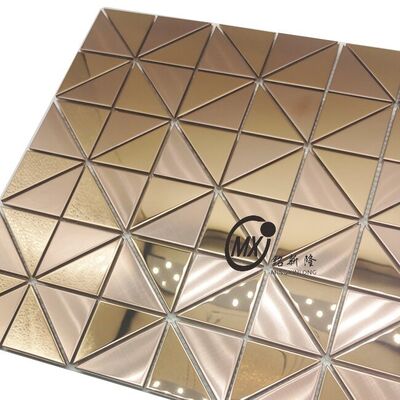 ราคาดี European & American Style Export-Grade Metal Mosaic Stainless Steel Mosaic Waterproof Wall Material For Bathroom Vanity Area ออนไลน์