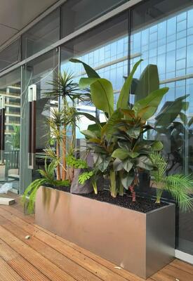 ราคาดี กระถางต้นไม้แบบตาข่ายสแตนเลสพร้อมซับในมอส - ขนาดสั่งทำ ออนไลน์