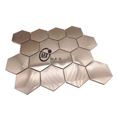 ราคาดี กระเบื้องโมไซค์เหล็กไร้ขัดสี PVD ที่เคลือบด้วยทองคํา, ทองแดง, สีดํา ออนไลน์