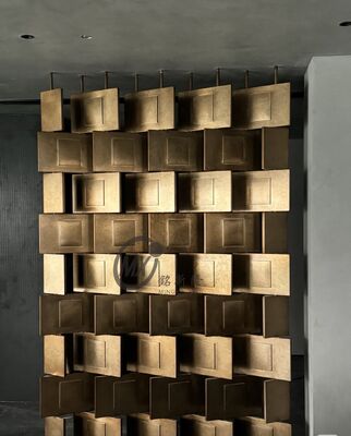 ราคาดี PVD Plating Titanium Mirror 8k โปแลนด์ สแตนเลส Screen Partition Free Standing Partition Panel ขนาดสามารถปรับแต่งได้ ออนไลน์