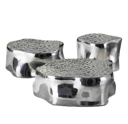 เครื่องมือกระจกทองเหล็กไร้สแตนเลส OEM ODM ดีไซน์ โต๊ะกาแฟ เซ็ต โมเดิร์น nesting โต๊ะข้าง ห้องนั่งเล่น เฟอร์นิเจอร์