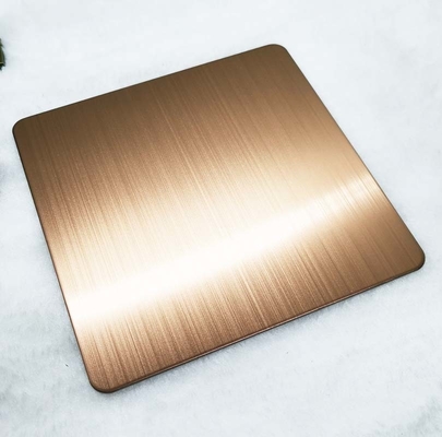 SUS316 Bead Blasted Stainless Steel Sheet Red Copper Decorative 1219*4000