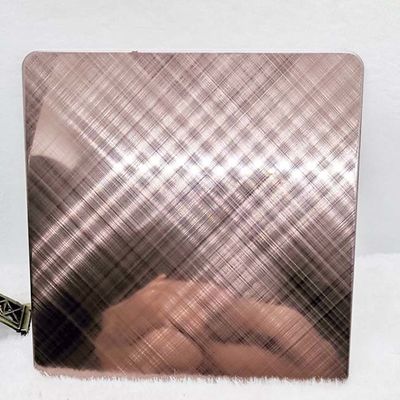 ราคาดี Mirror Cross Hairline สีน้ำตาลสแตนเลสแผ่นตกแต่งหรูหรา ออนไลน์