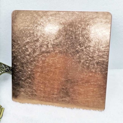 การสั่นสะเทือนของไข่มุกสีแดงทองแดงแผ่นสแตนเลส PVD Plating Titanium
