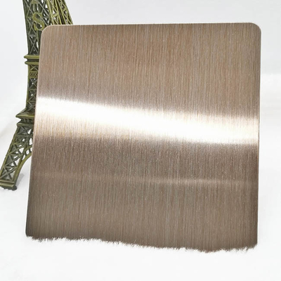 AISI 201 202 Colored Stainless Steel Sheet Moire Hairline Red Copper Plate 150*300cm