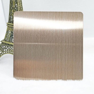 AISI 201 202 Colored Stainless Steel Sheet Moire Hairline Red Copper Plate 150*300cm